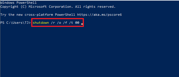 powershell window