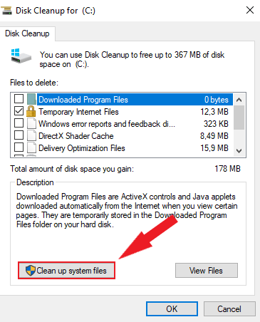 clean up system files