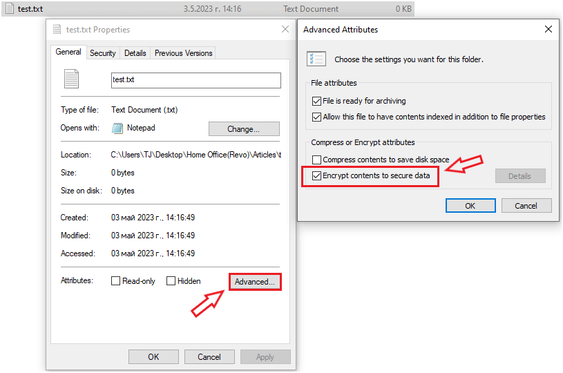 encrypt contents