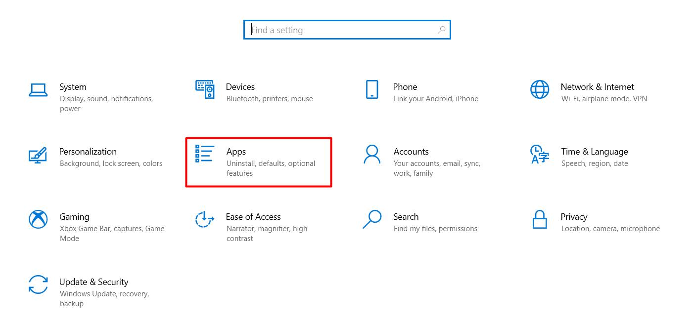 Apps section in Windows 11 Settings