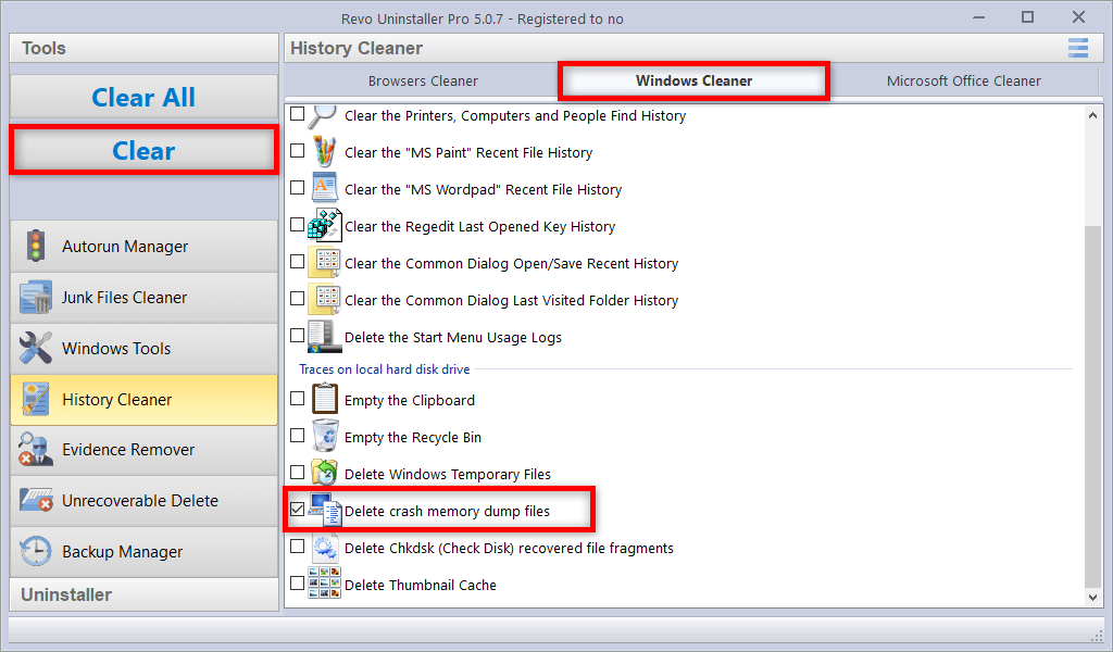 Windows Cleaner